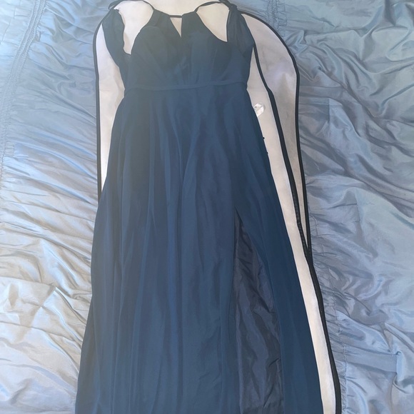 Azazie Evalleen Dark Navy Bridesmaid Dress - Picture 9 of 9